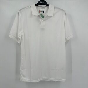 Clique Mens Preppy Performance Golf Polo Size L White Tennis Cool Dry Summer